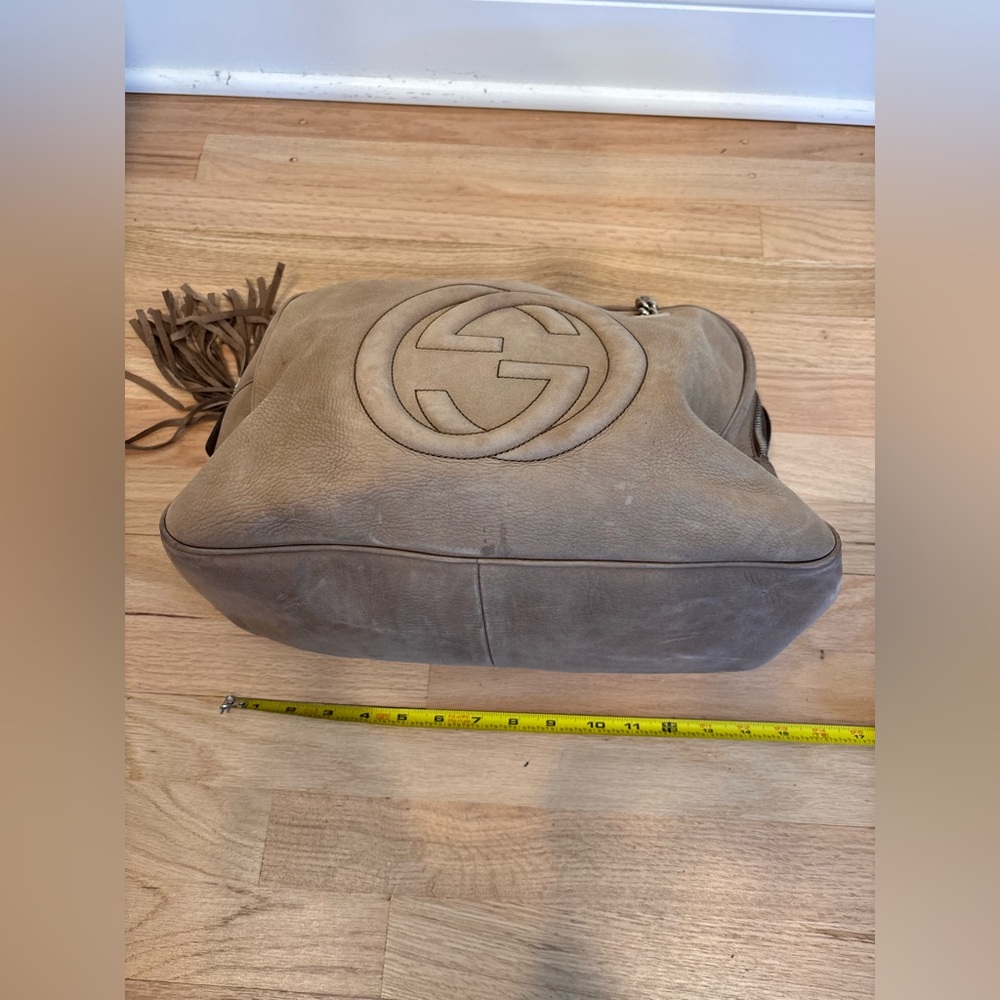 Gucci Soho Chain Shoulder Bag in tan leather (zipper needs repair) - Picture 9 of 16
